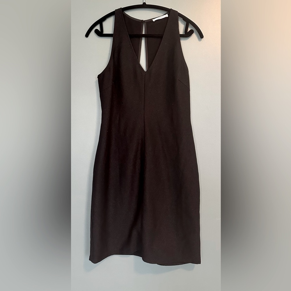 Mango Black Sleeveless capsule wardrobe Dress, size 6